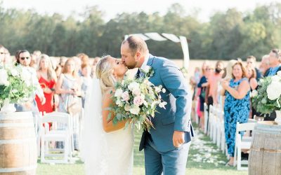 CLASSIC PINK AND BLUE RUSTIC WEDDING WITH ALL THE CHEER